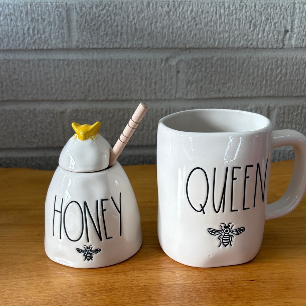 Rae Dunn Queen Mug and Honey Pot Gift Set NIB